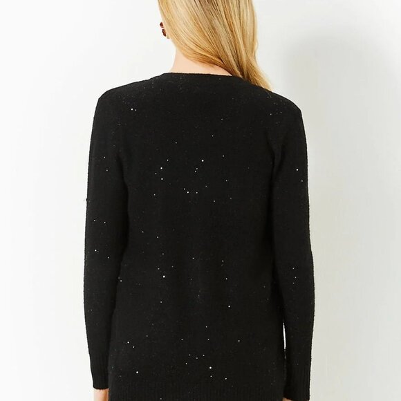Lilly Pulitzer Averlie Black Sequin Cardigan Size XS NWT - Picture 3 of 8